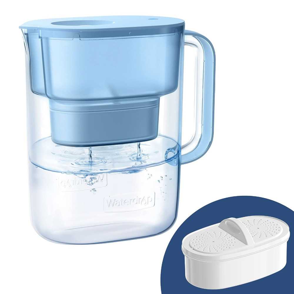 200-Gallon Long-Life Lucid 10-Cup Water Filter Pitcher: NSF Certified, 5X Lifetime, PFOA/PFOS Reduction, BPA-Free