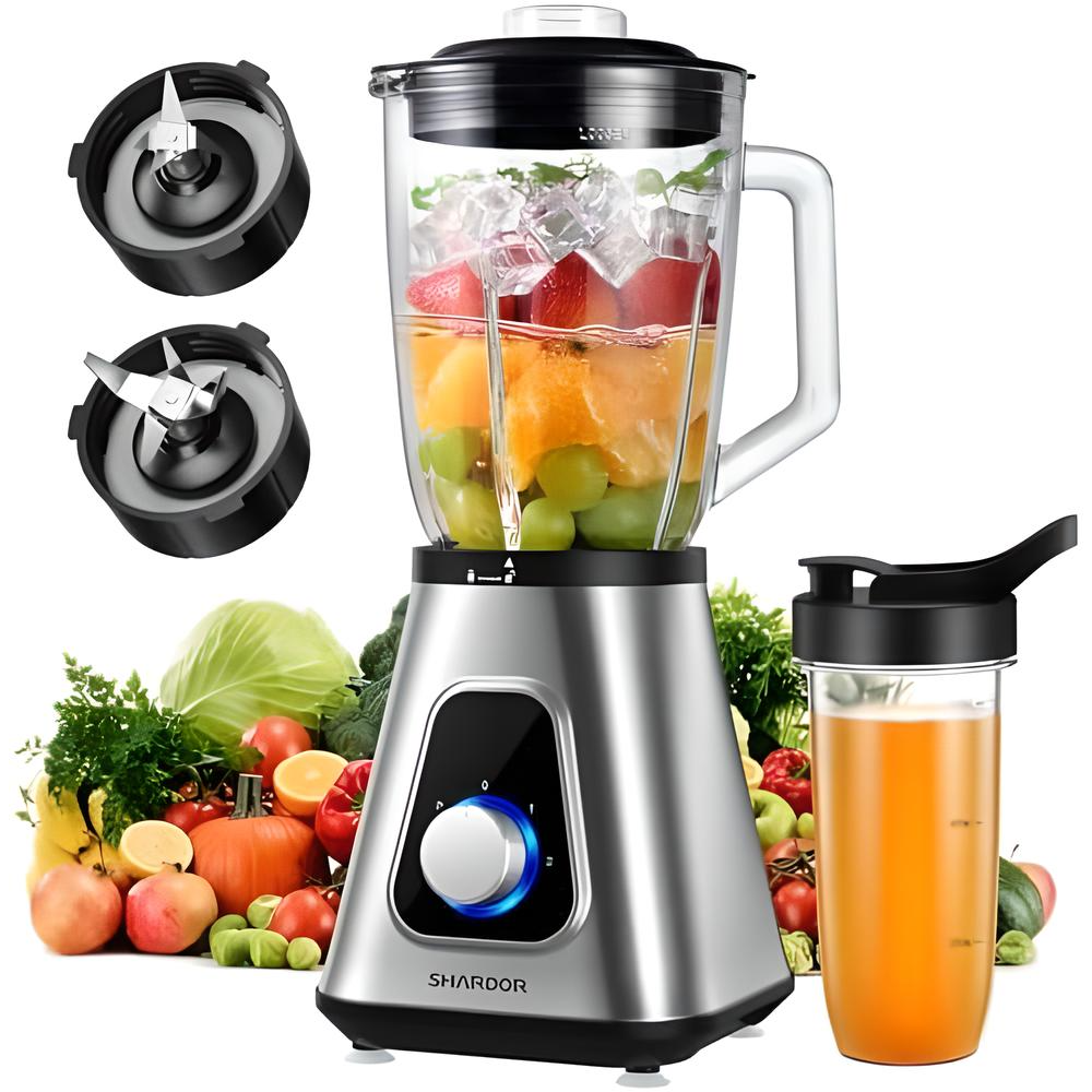 1200W Blender Combo for Shakes, Smoothies, and Sauces with 3 Adjustable Speeds | TekChoice Electronics