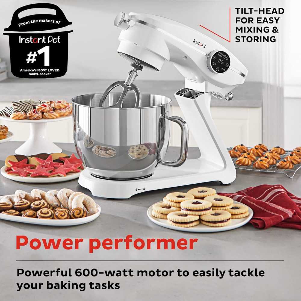 Instant Pot Stand Mixer Pro: Streamlined 10-Speed Power and Easy-Clean Stainless Steel Bowl Included