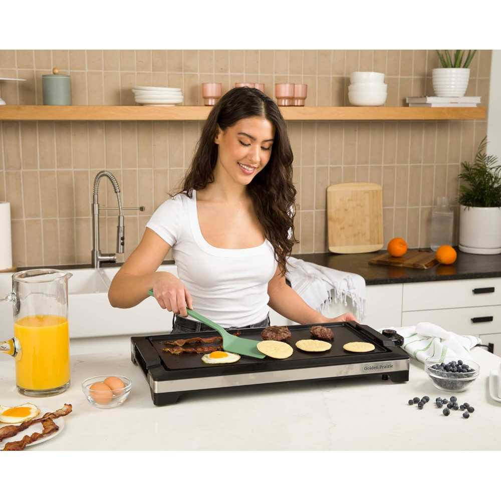 Electric Indoor Griddle and BBQ Grill for Fast, Flavorful Cooking