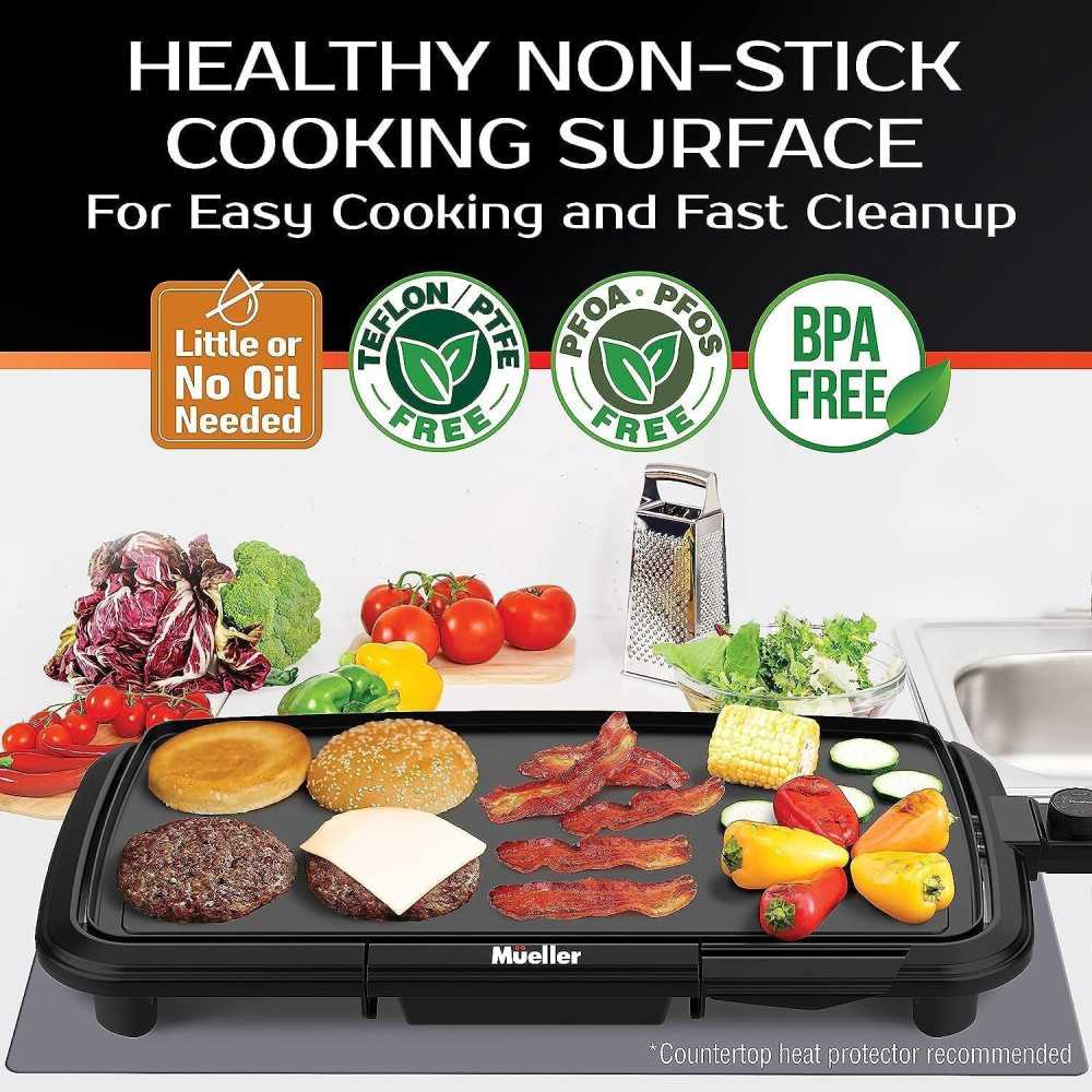 HealthyBites 20-inch Electric Griddle for Flawless Breakfasts and Delicious Burgers