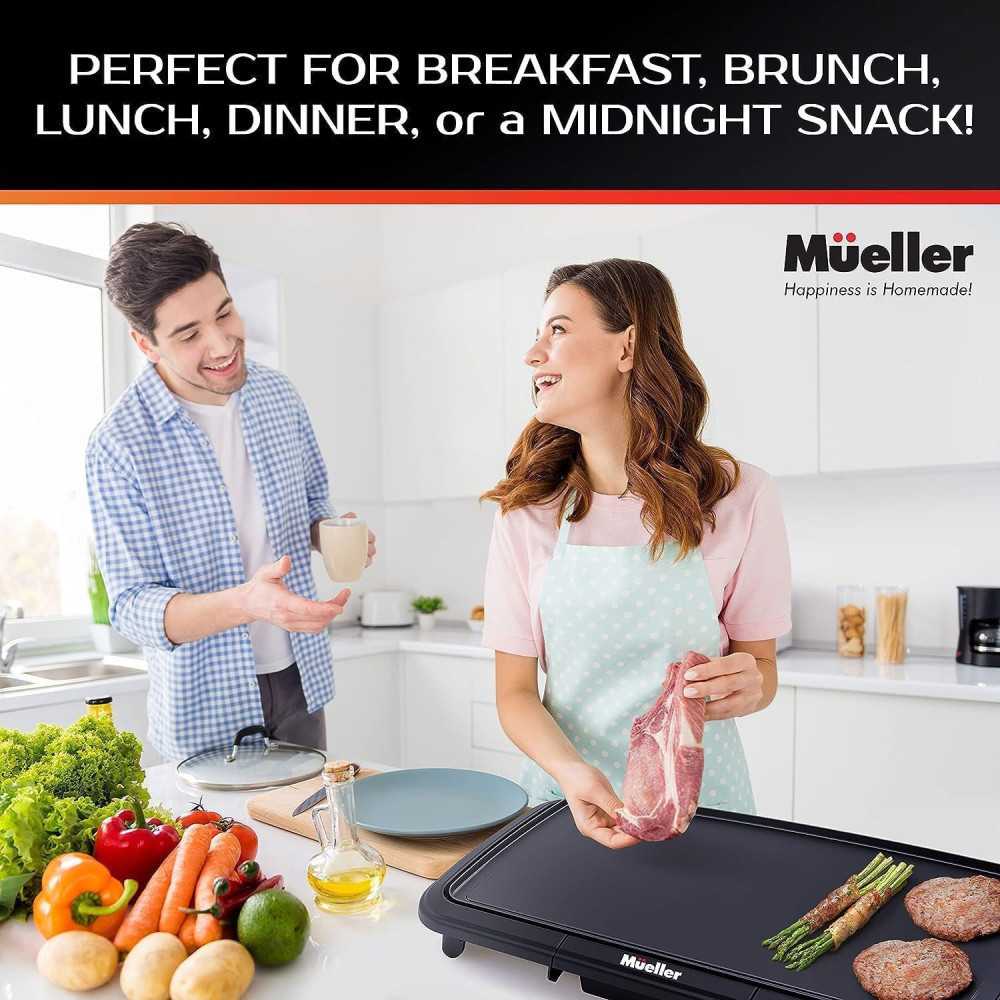 HealthyBites 20-inch Electric Griddle for Flawless Breakfasts and Delicious Burgers