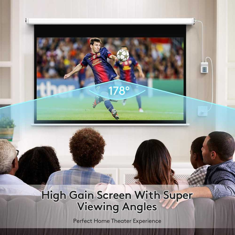 100-inch Motorised Projector Screen for 8K Movies