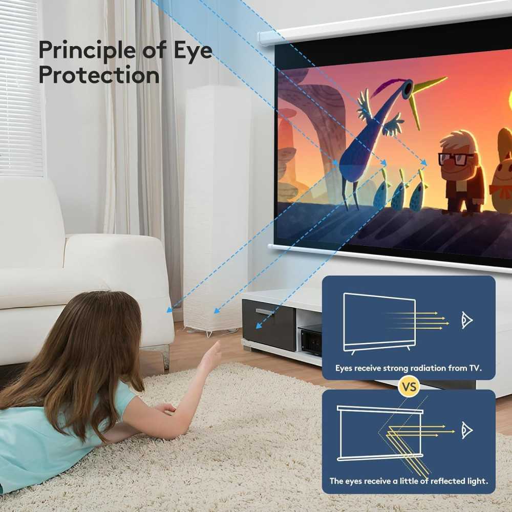 100-inch Motorised Projector Screen for 8K Movies