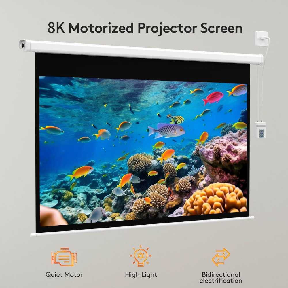 100-inch Motorised Projector Screen for 8K Movies