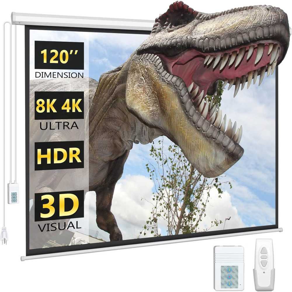 Motorized Projector Screen: For Your Movie Nights w/ High Definition Display and Wireless Convenience