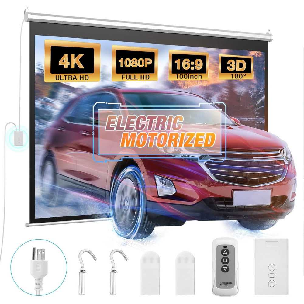 100-inch Motorised Projector Screen for 8K Movies