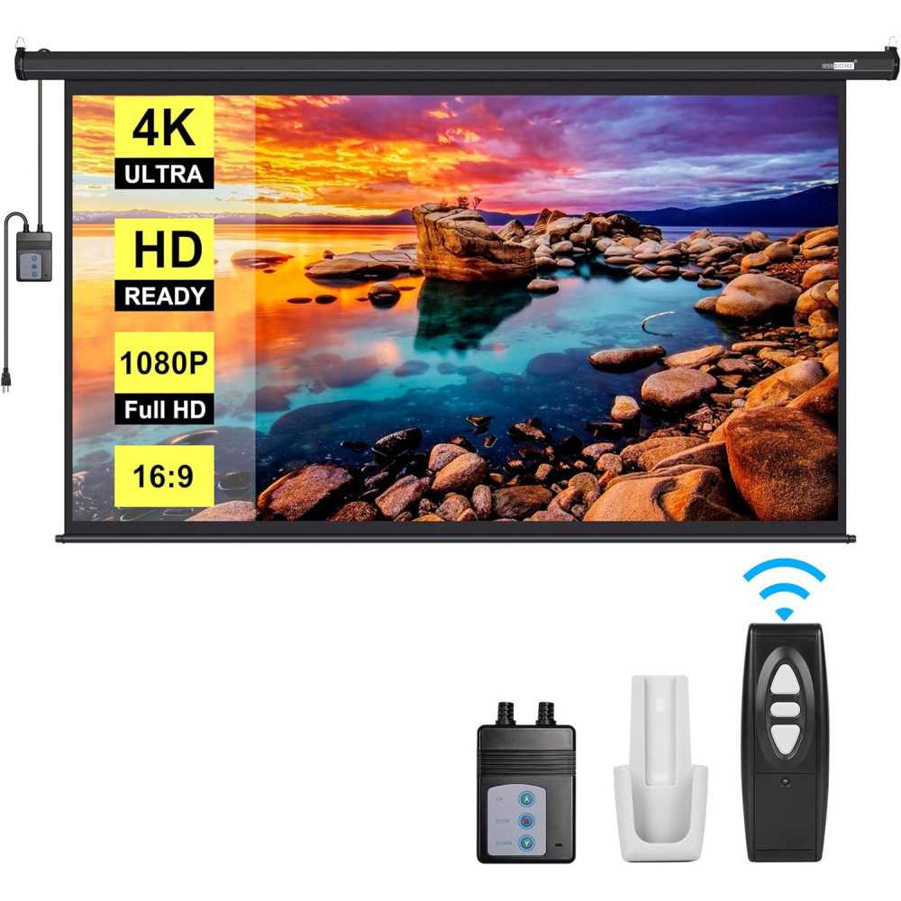 100-inch Motorised Projector Screen for 8K Movies