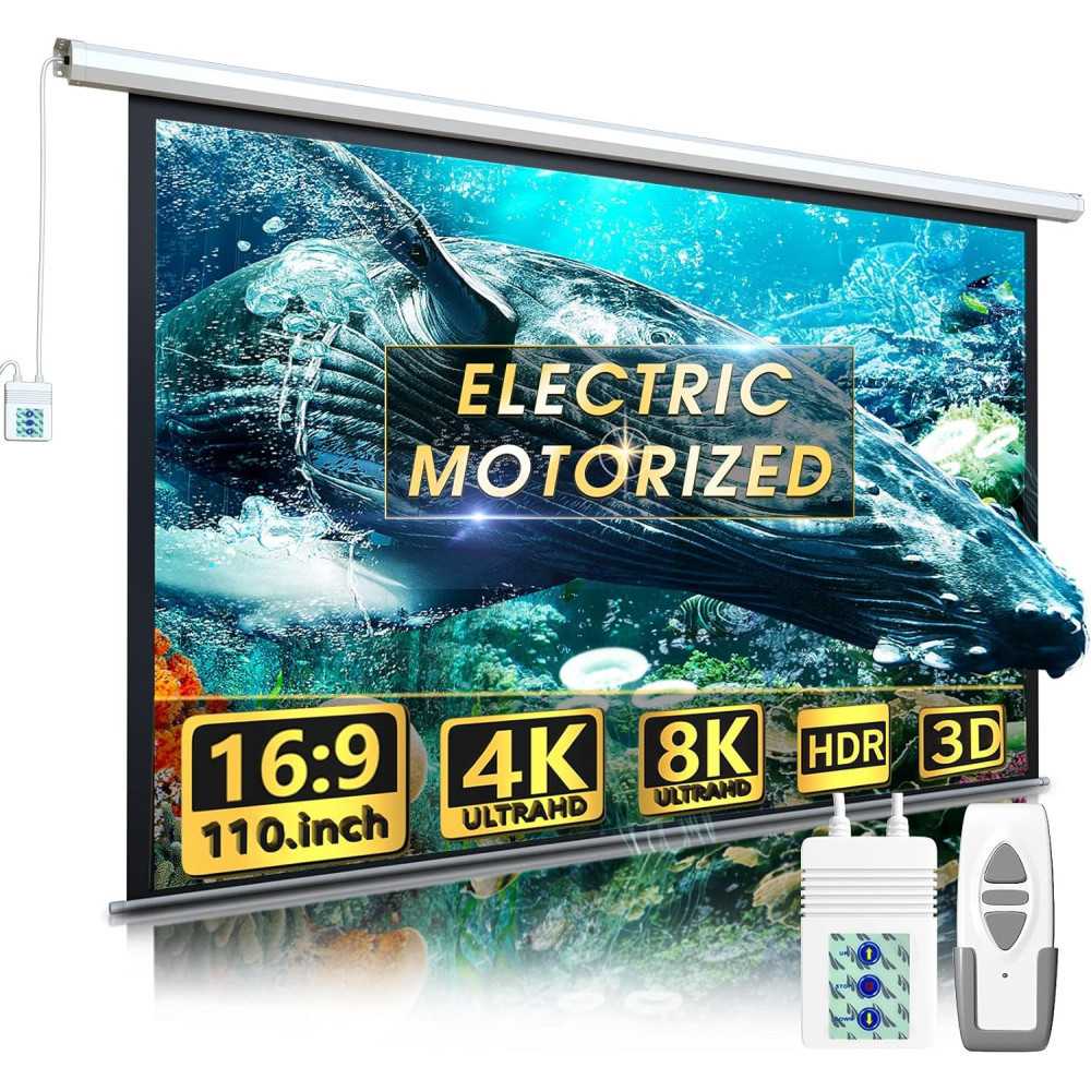 100-inch Motorised Projector Screen for 8K Movies