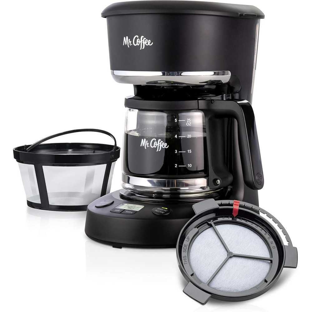 Mr. Coffee's 5-Cup Programmable Coffee Maker with Auto Pause and Compact Design | TekChoice Electronics