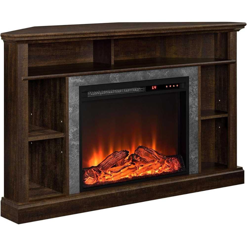 Home Overland Electric Fireplace TV Stand