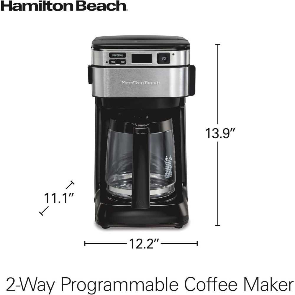 12-Cup Coffee Maker with Front Access Easy Fill & Pause and Serve Feature | TekChoice Electronics