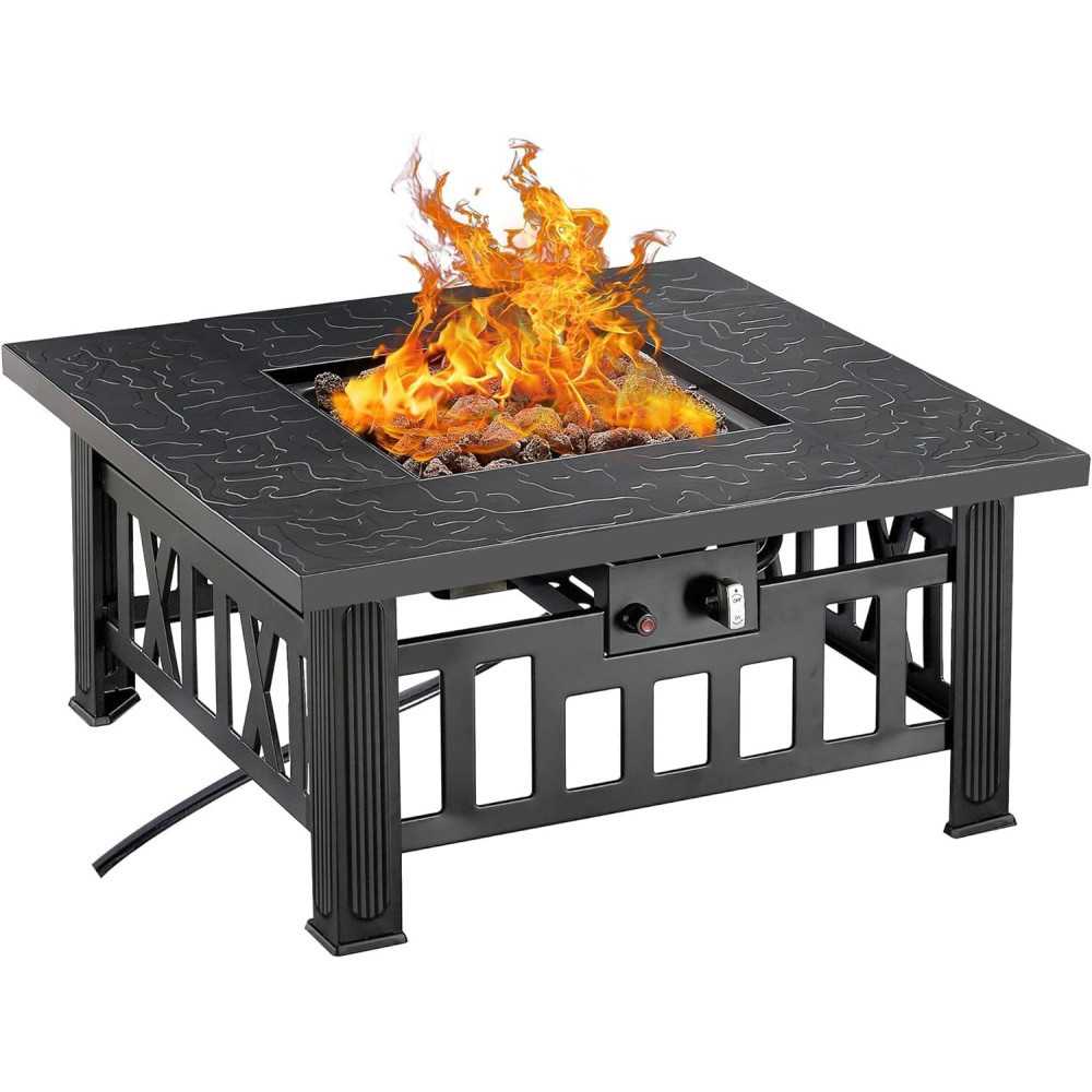 50,000 BTU Propane Gas Fire Pit Table