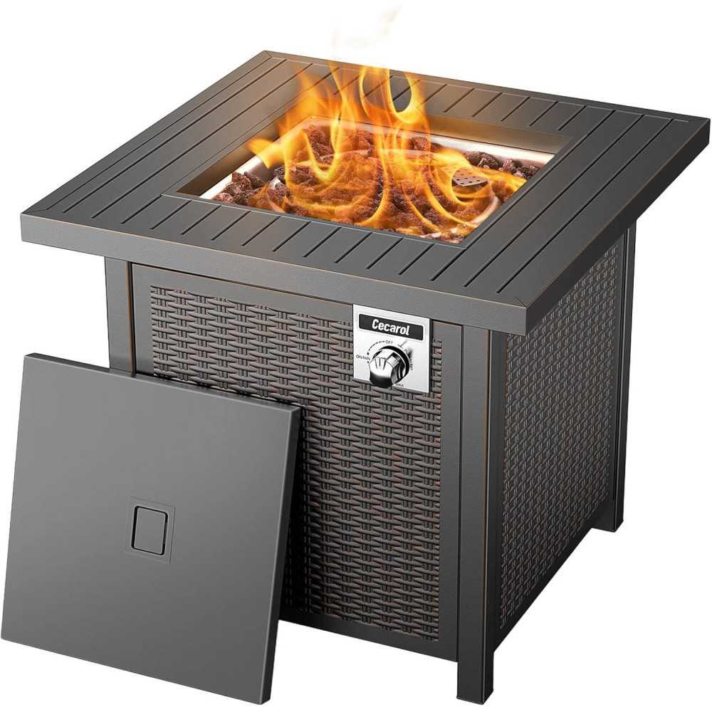 50,000 BTU Propane Gas Fire Pit Table