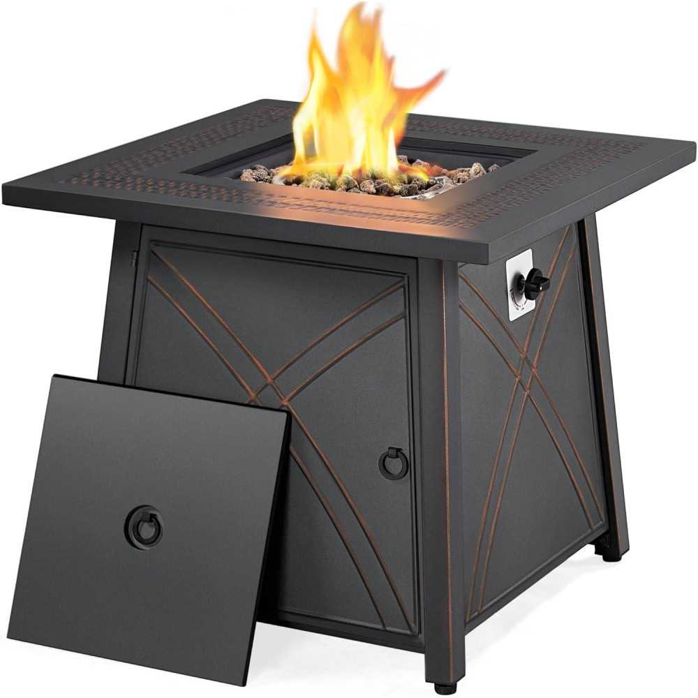 50,000 BTU Propane Gas Fire Pit Table