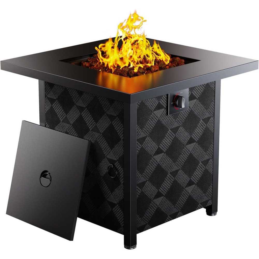 50,000 BTU Square Gas Fire Pit Table for Unforgettable Gatherings