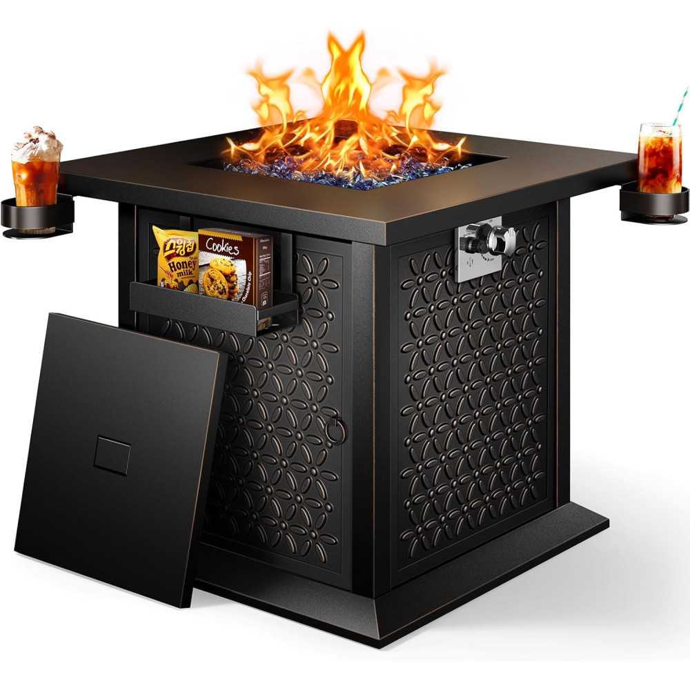 50,000 BTU Propane Gas Fire Pit Table