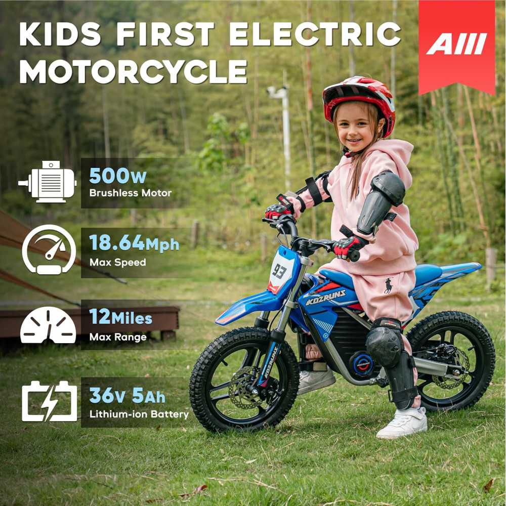 Electric Dirt Bike - High Speed Racing Fun for Kids 3-7 Years, Top-Notch Performance & Safety Features