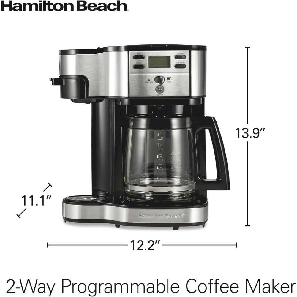 Hamilton Beach 2-Way 12 Cup Programmable Coffee Maker | TekChoice Electronics