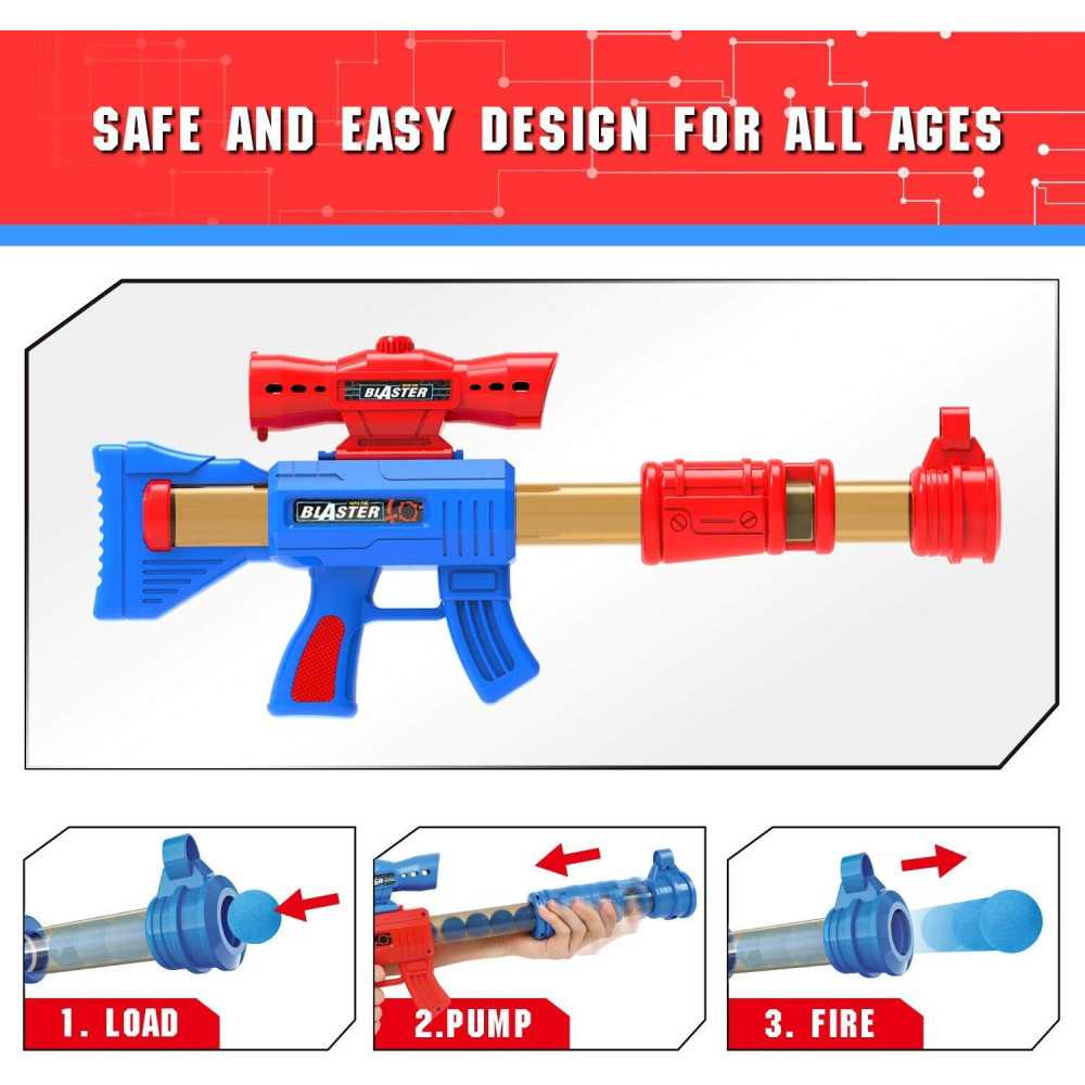 2 Air Guns, Shooting Target, and Foam Balls Set