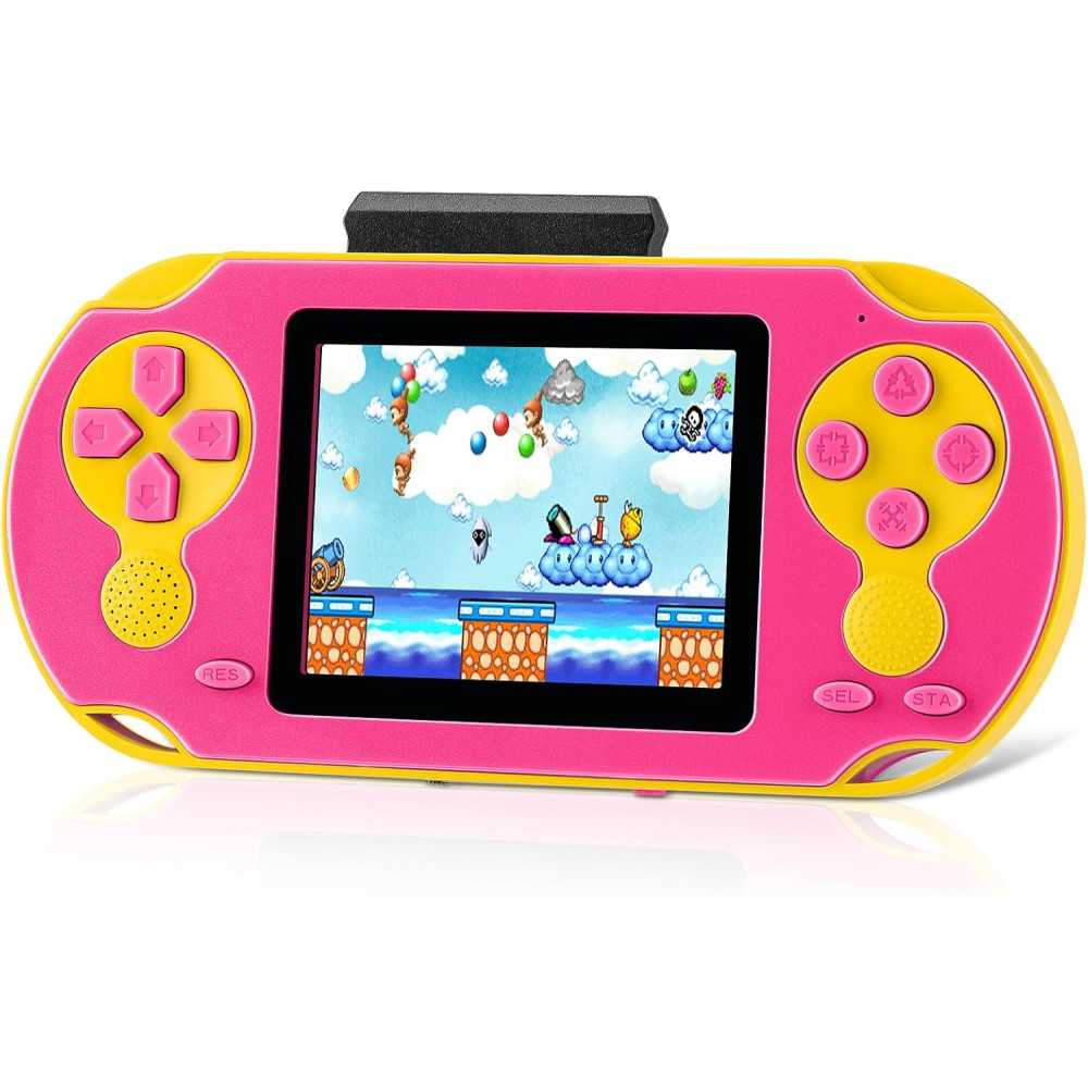 16-Bit Handheld Game Console for Kids w/ 230 Built-in Games and Cartridges