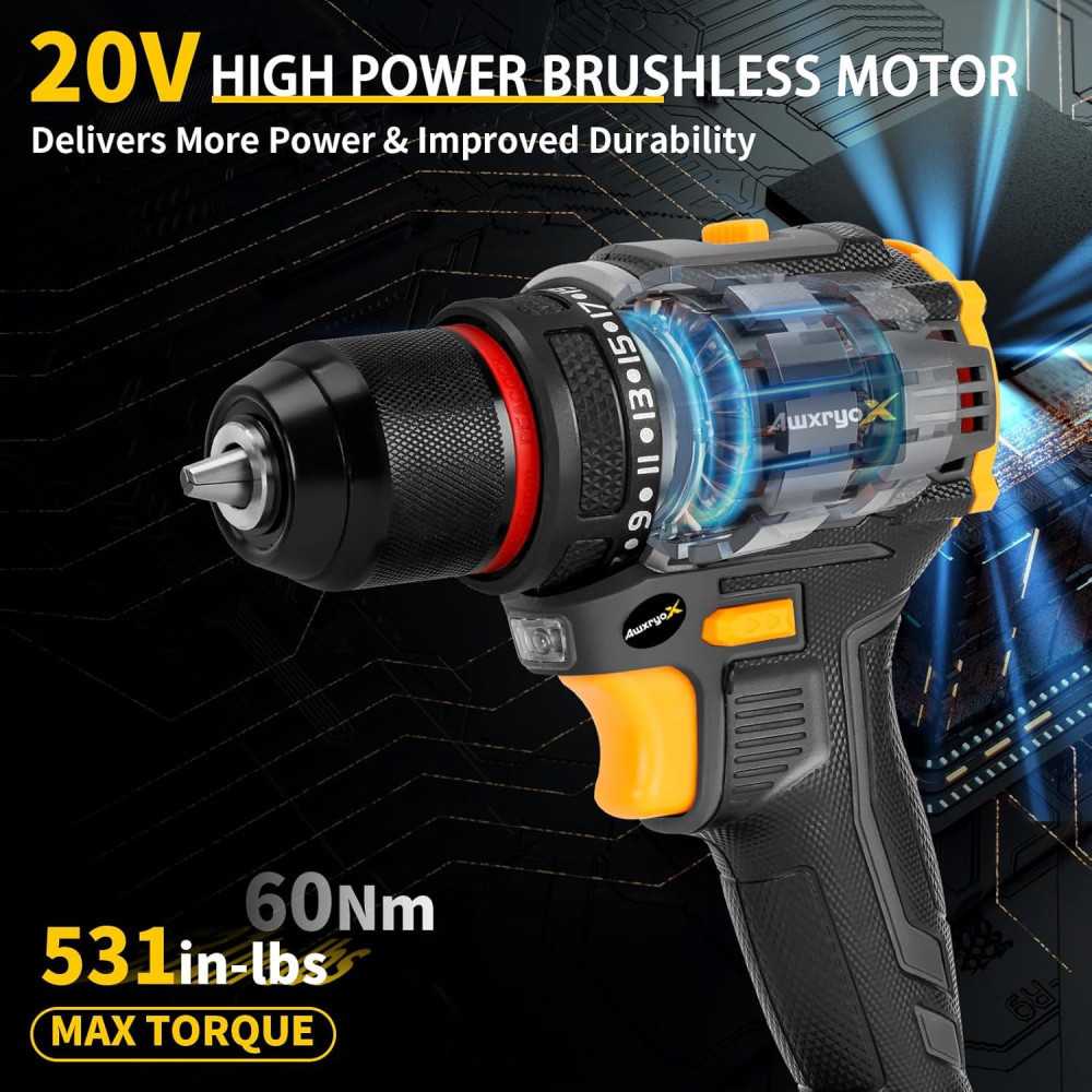 20V Brushless Drill Tool Set w/ 135-Piece DIY Kit