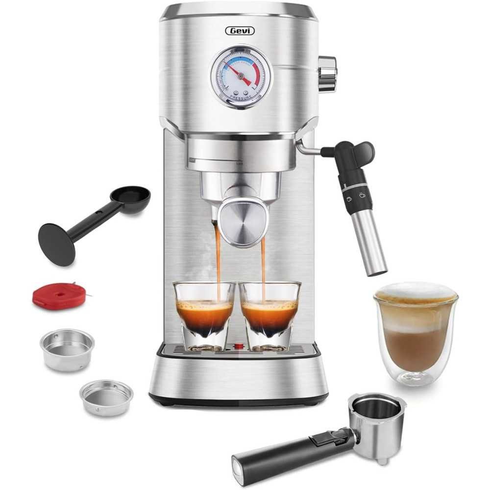 Professional 20-Bar Espresso Machine with Auto Milk Frother for Perfect Lattes and Cappuccinos | TekChoice Electronics