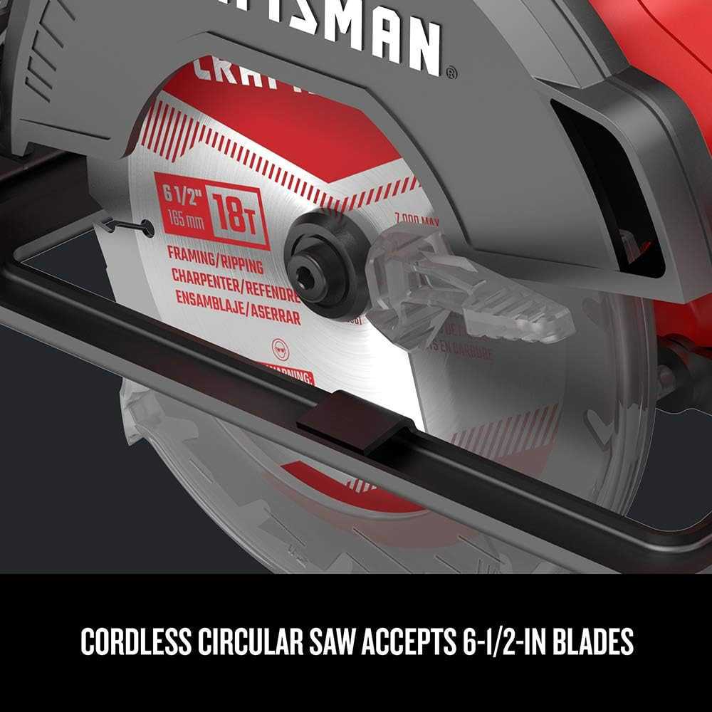 CRAFTSMAN V20 6-1/2 Inch Cordless Circular Saw