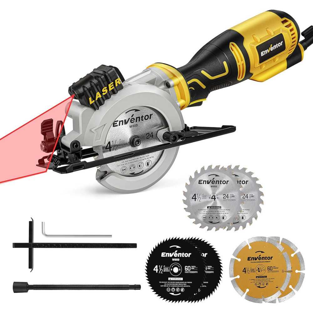 4.2-Amp Plunge Cut Mini Circular Saw w/ Laser Guidance and Blade Options