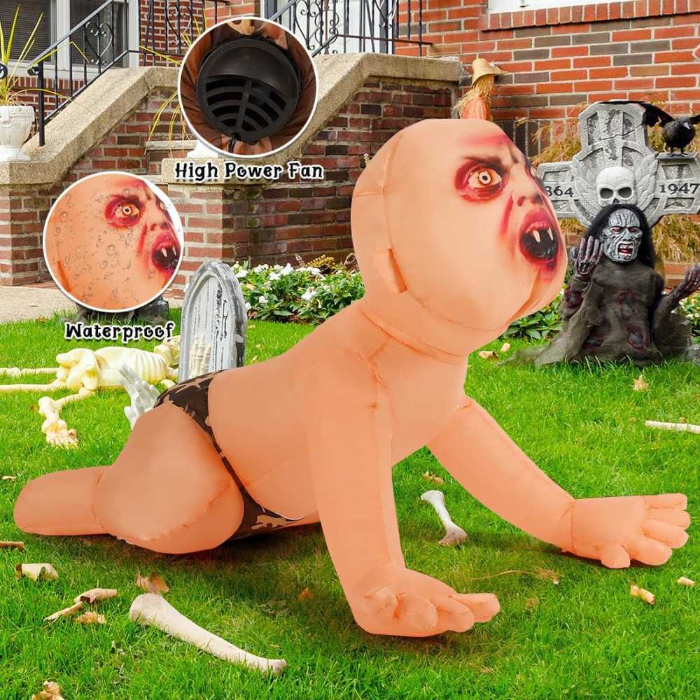 4 FT Halloween Inflatable Zombie Baby Decoration