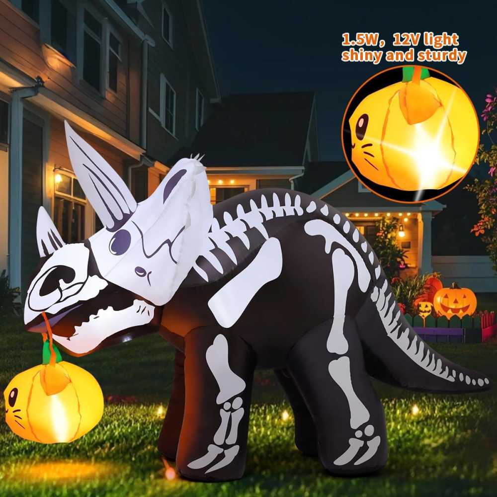 6.5 FT Inflatable Dinosaur Halloween Decoration