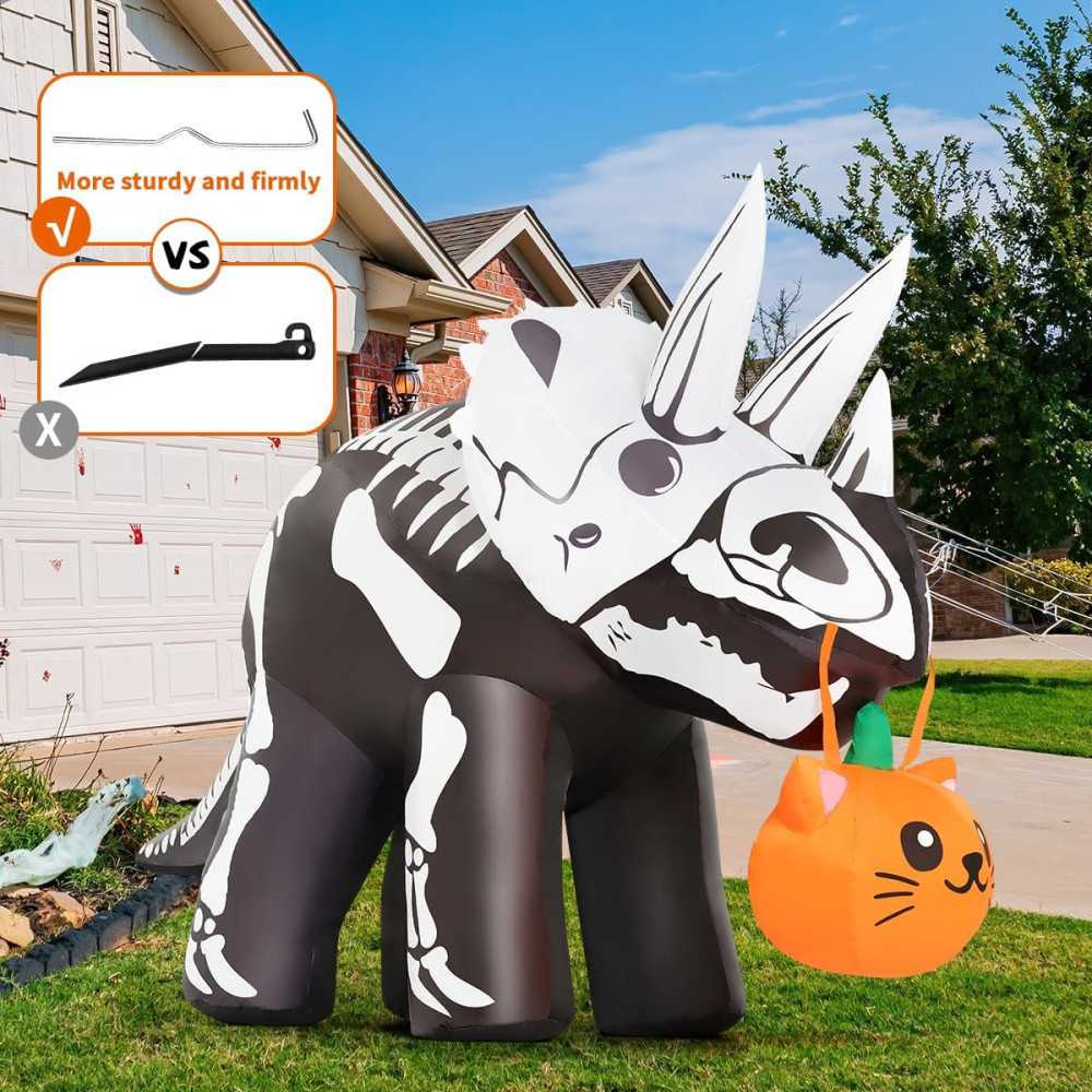 6.5 FT Inflatable Dinosaur Halloween Decoration