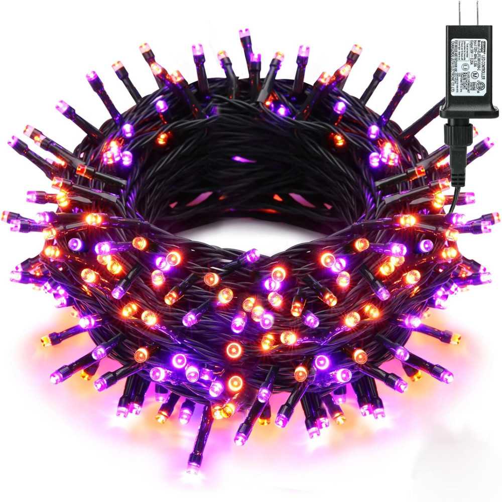 LED Halloween Lights in Purple & Orange