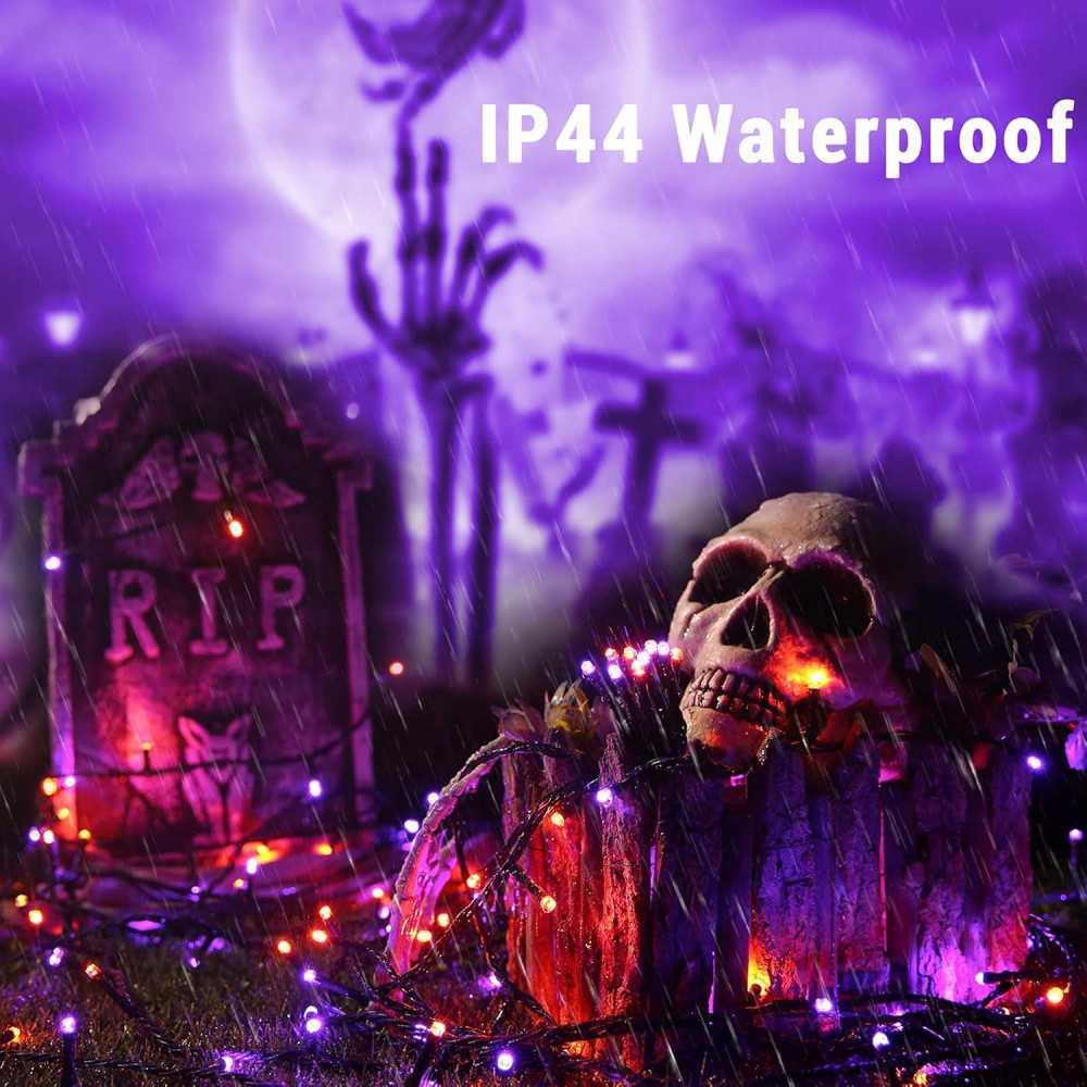 LED Halloween Lights in Purple & Orange