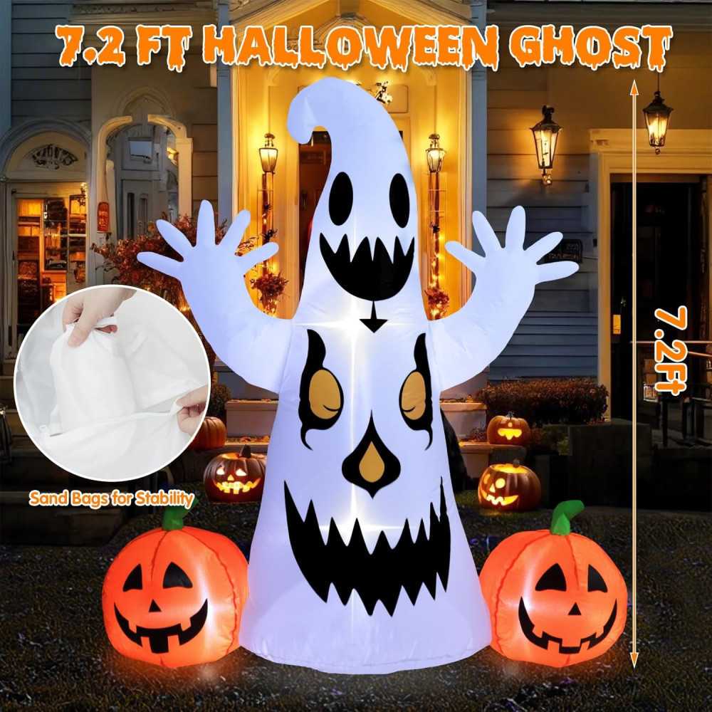 Giant 7.2 FT Halloween Inflatables Decoration w/ Spooky LED Lights