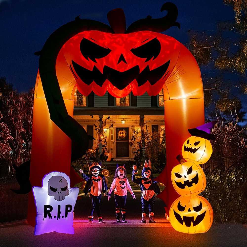 12 FT Blow Up Halloween Inflatables Decoration w/ LED Lights