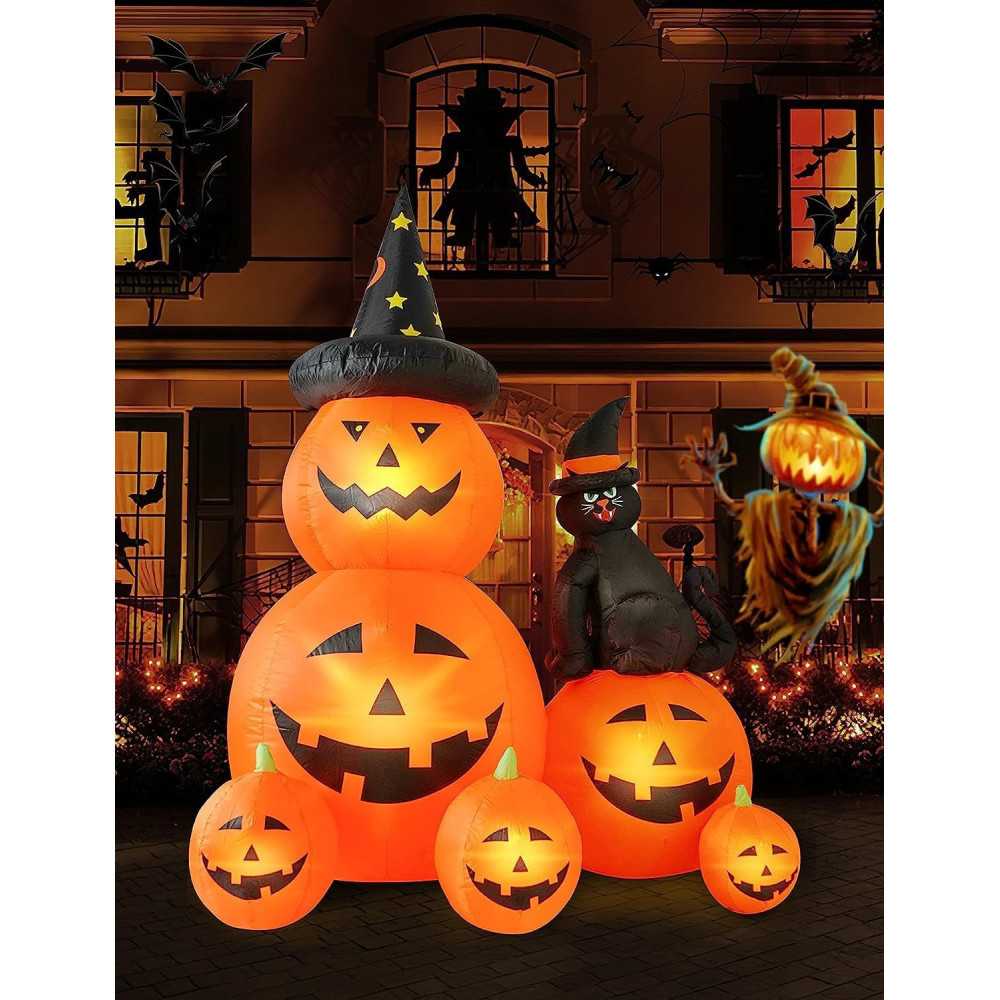 6 FT Ghost Pumpkin Inflatable Halloween Decoration