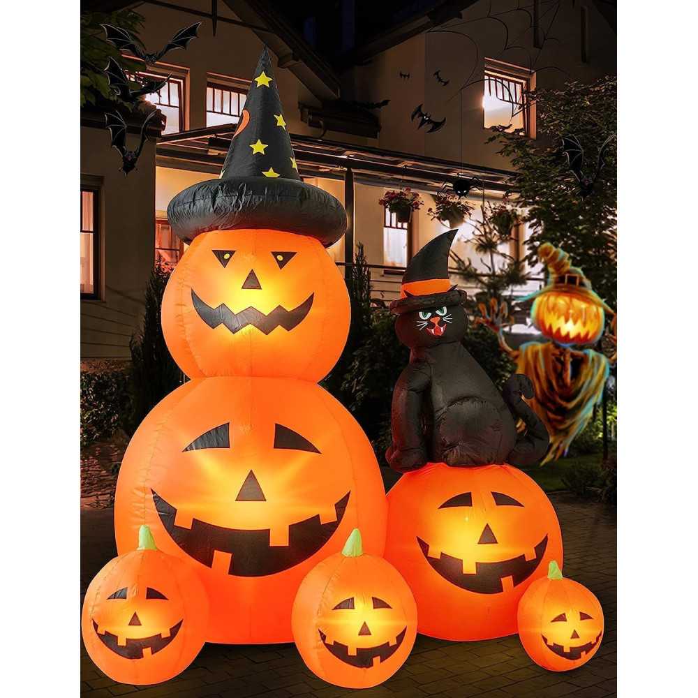 6 FT Ghost Pumpkin Inflatable Halloween Decoration