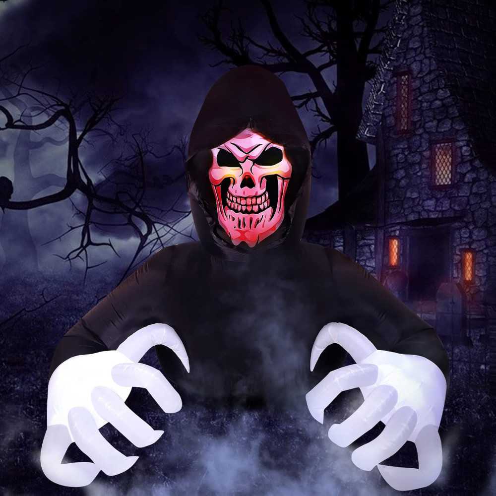 12 FT Giant Ghost Inflatable w/ Flashing Lights Halloween Decoration