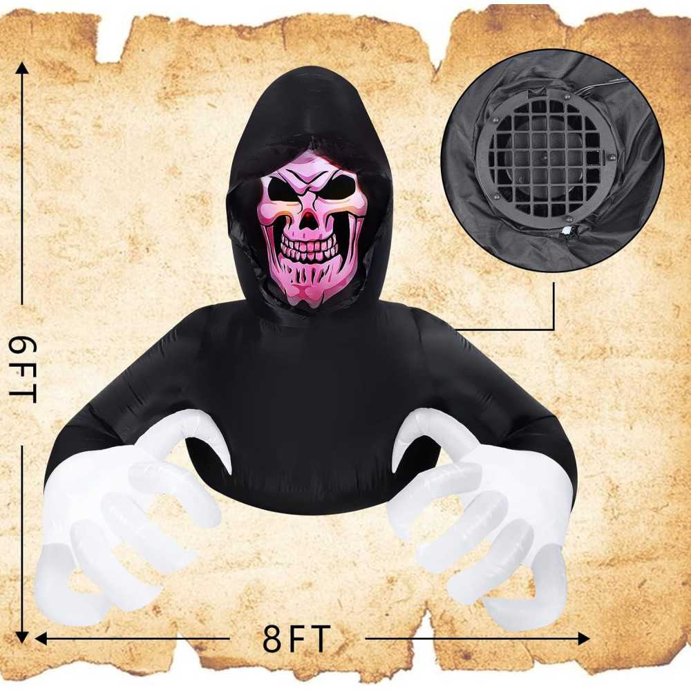 8 FT Halloween Inflatable Grim Reaper Decoration