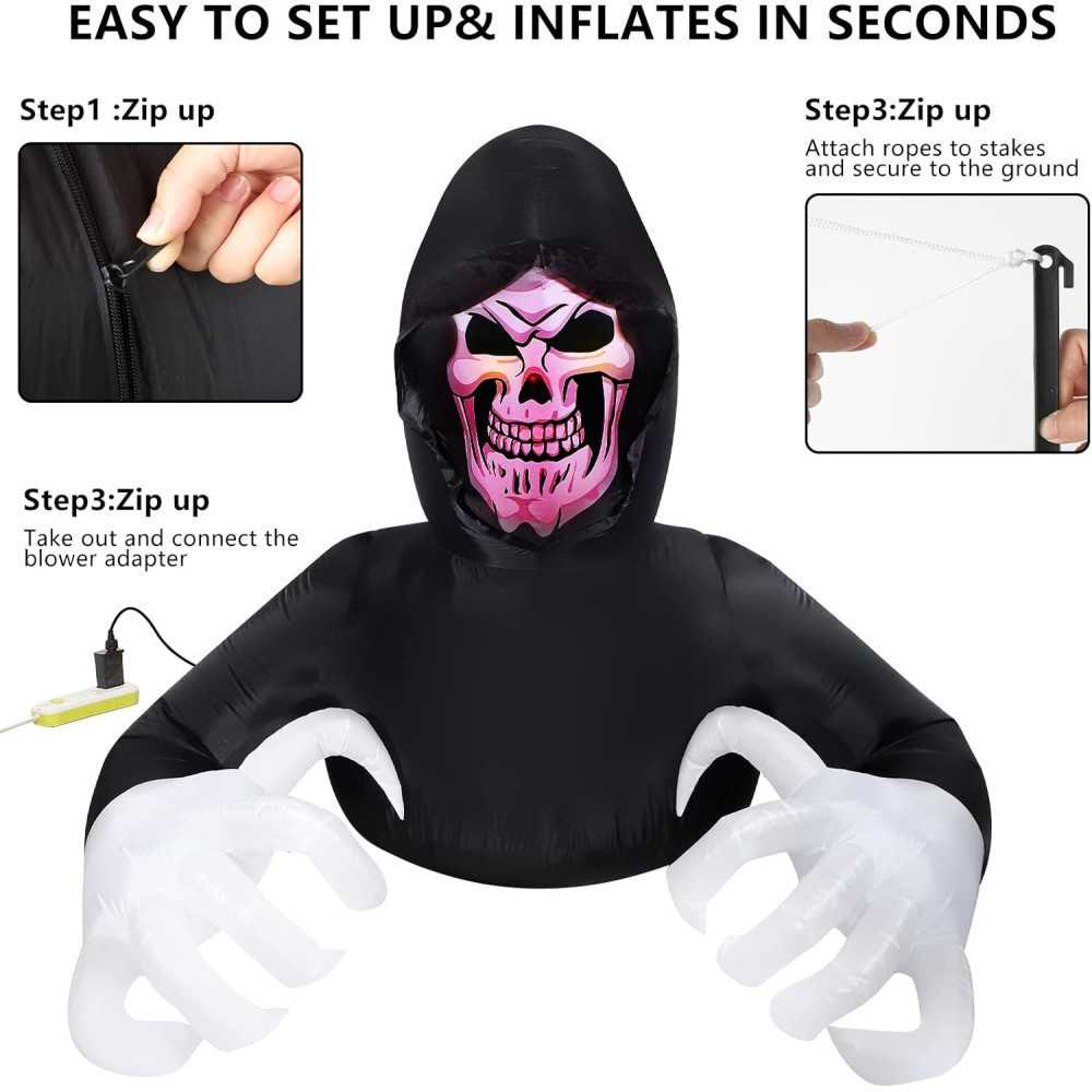 8 FT Halloween Inflatable Grim Reaper Decoration