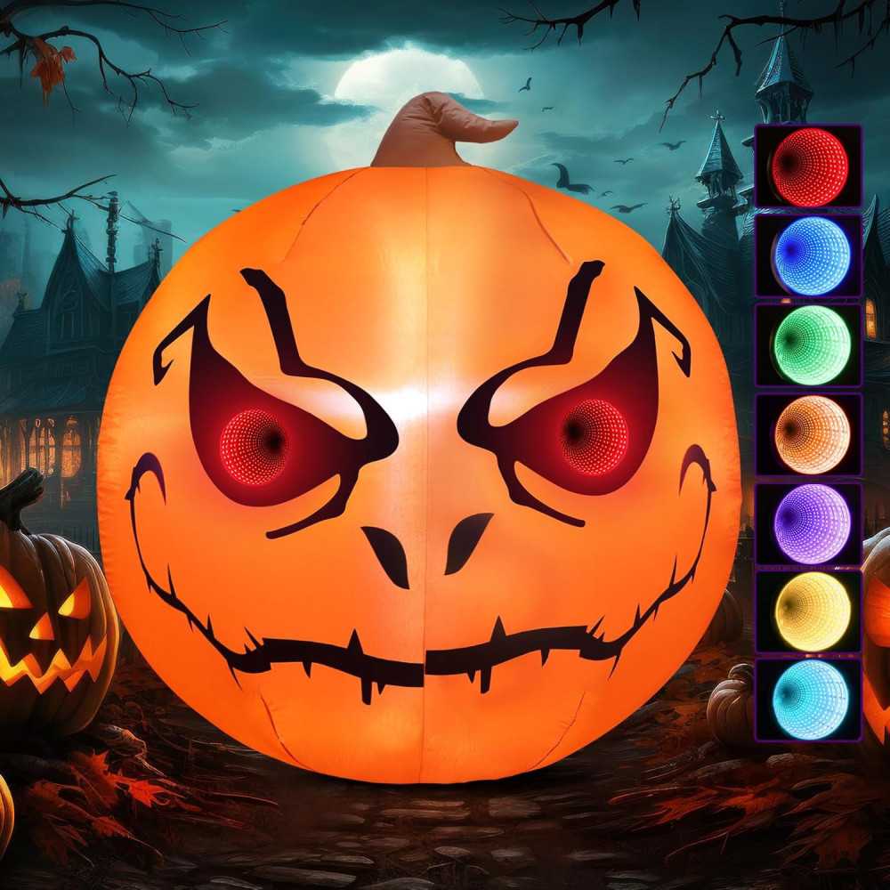 12 FT Halloween Inflatable RGB Light Decoration