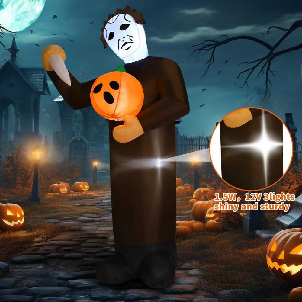 6 FT Spooky Pumpkin Slayer Halloween Decoration