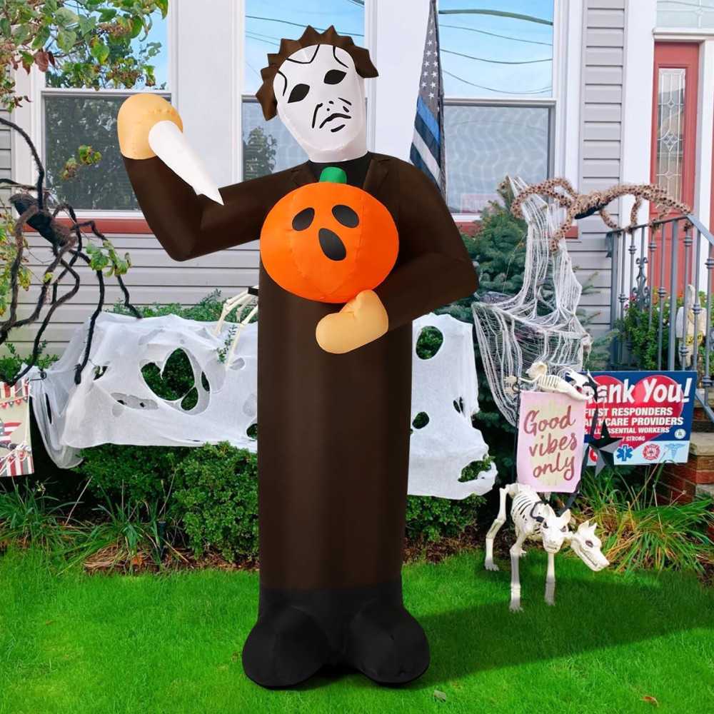 6 FT Spooky Pumpkin Slayer Halloween Decoration