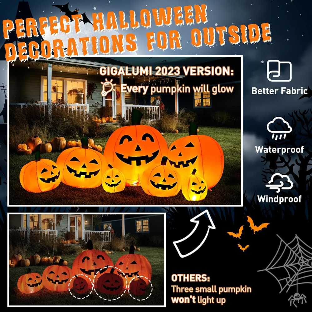 7.5 FT Pumpkin Halloween Inflatables Decoration