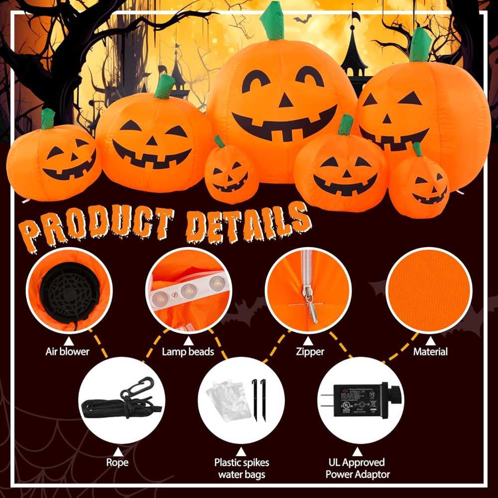 7.5 FT Pumpkin Halloween Inflatables Decoration