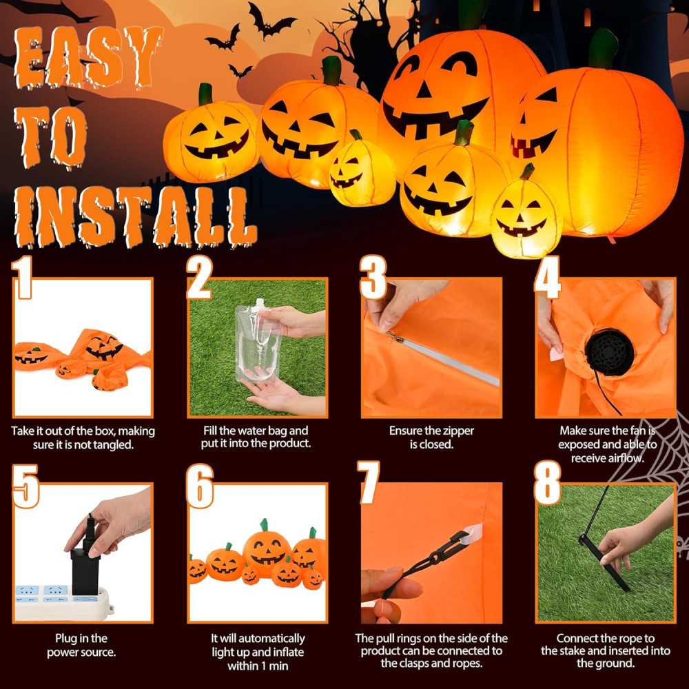 7.5 FT Pumpkin Halloween Inflatables Decoration