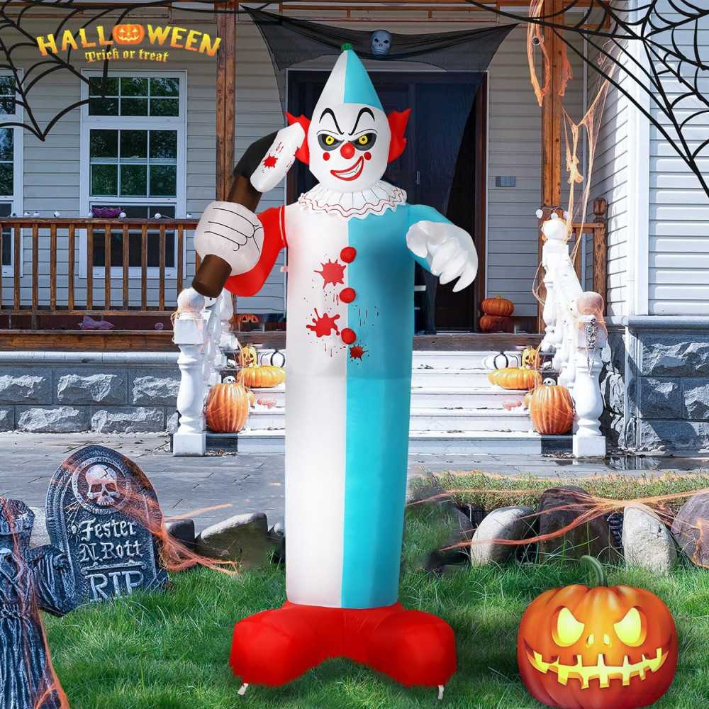 12 FT Pumpkin Vampire Halloween Inflatables Decoration w/ Built-in LEDs