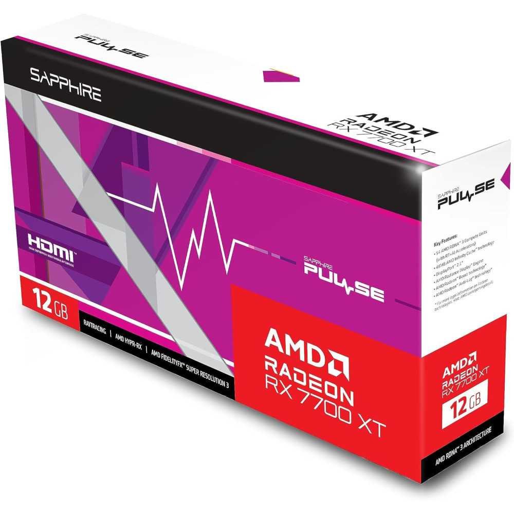 Pulse AMD Radeon RX 7700 XT Featuring AMD RDNA 3 Technology Graphics Card | TekChoice Electronics