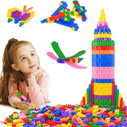 FUBAODA Kids 600pcs Set Building Blocks Construction Toy - Learning Playset STEM Educational Kit Child Branin Development Presch
